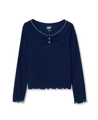 Big Girls Long Sleeve Sleep Henley