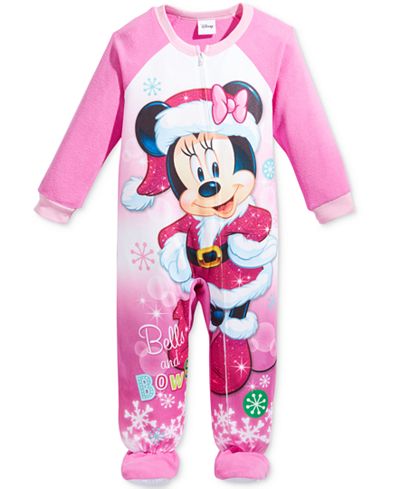 AME 1-Pc. Merry Minnie Mouse Footed Pajamas, Toddler Girls (2T-4T)