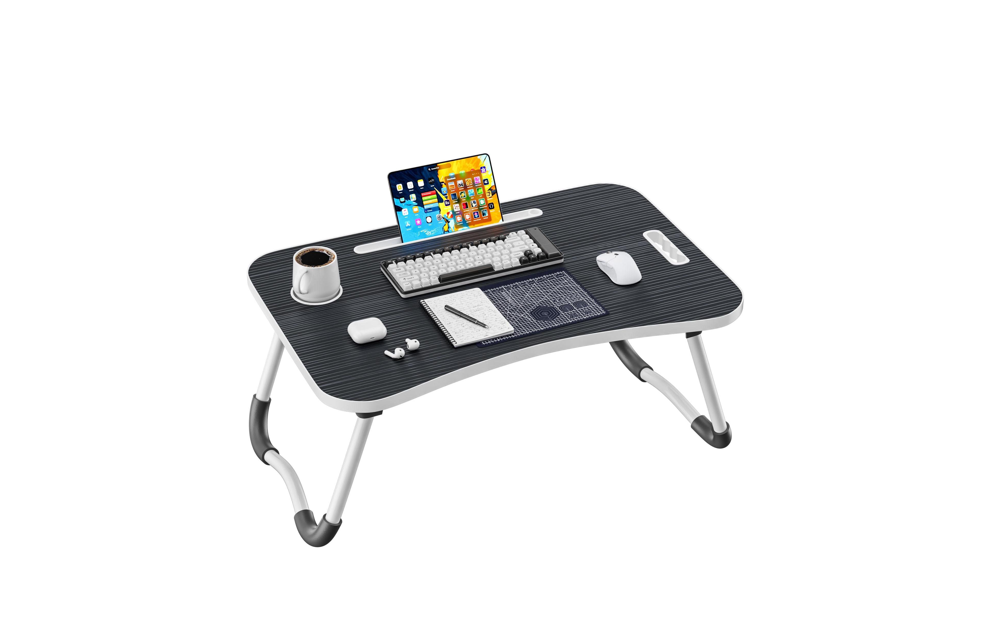 Gnuadz Folding Lap Desk Wood Laptop Bed Table Cup Holder Portable Working
