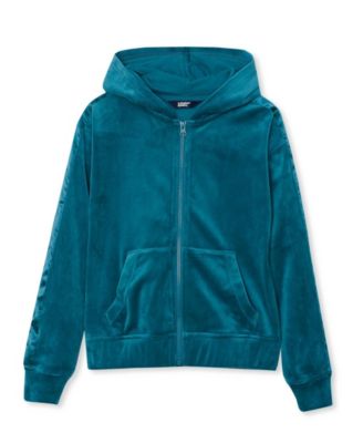 Girls' 4-16 Velour Full-Zip Hoodie