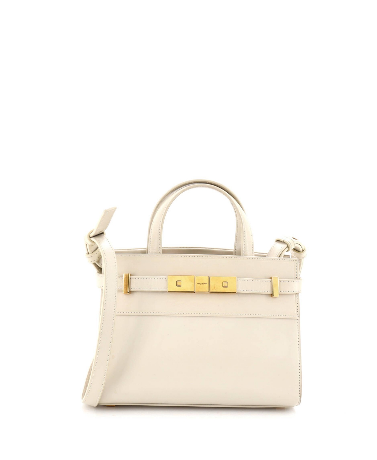 Pre-Owned Saint Laurent Nano Manhattan Handbag Leather - White