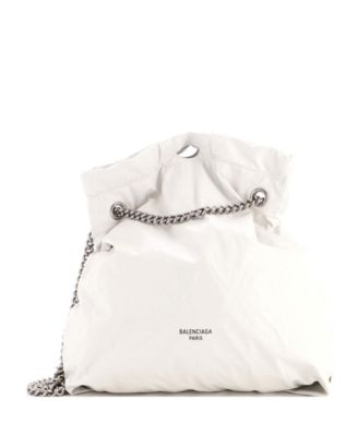 Medium Crush Chain Tote Leather