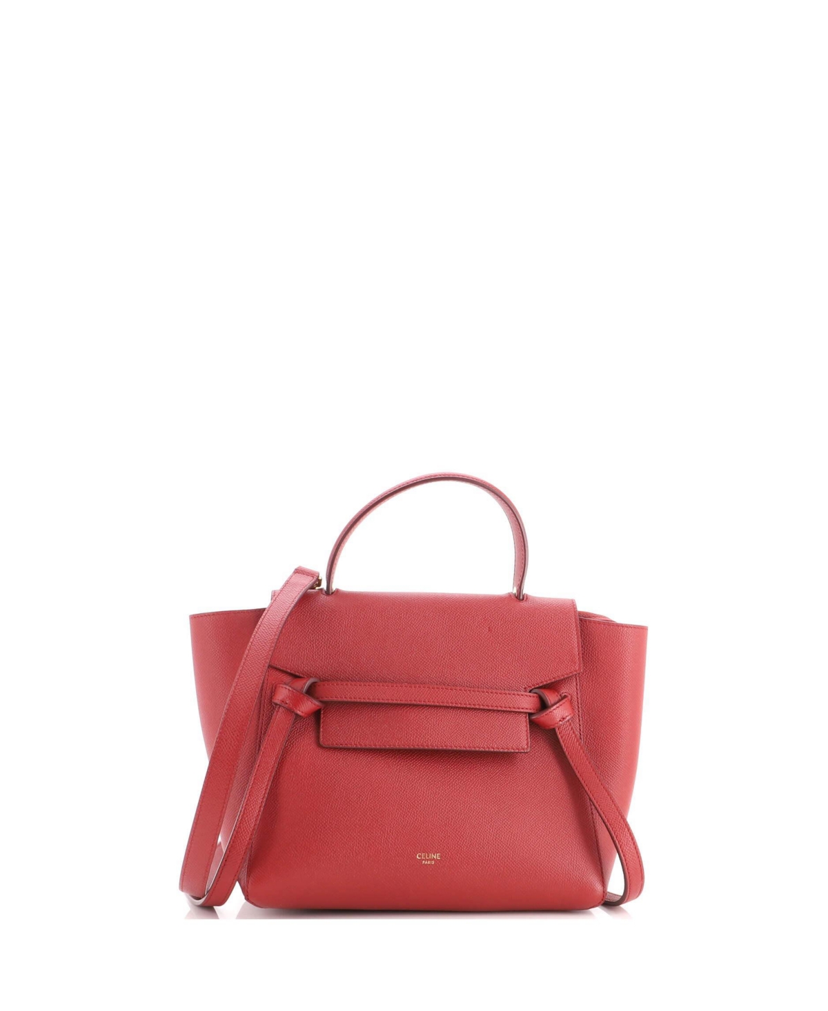 Pre-Owned Celine Nano Belt Bag Leather Shoulder Bag - Red