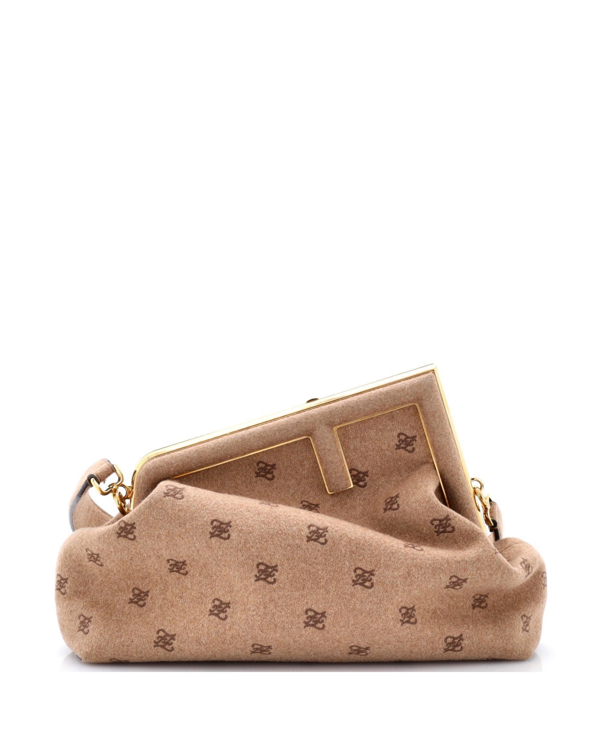 Pre-Owned Fendi Medium First Bag Ff Karligraphy Flannel