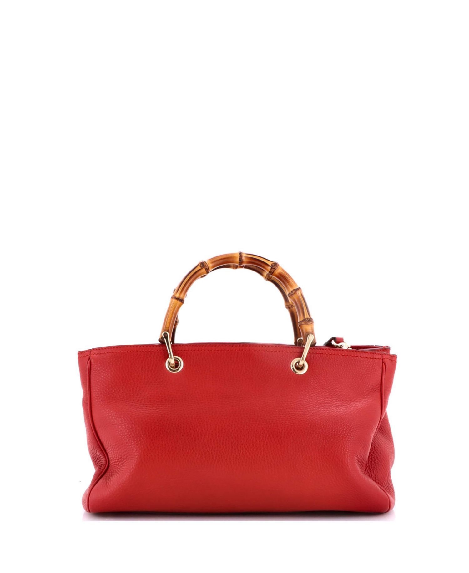Medium Bamboo Shopper Tote Leather