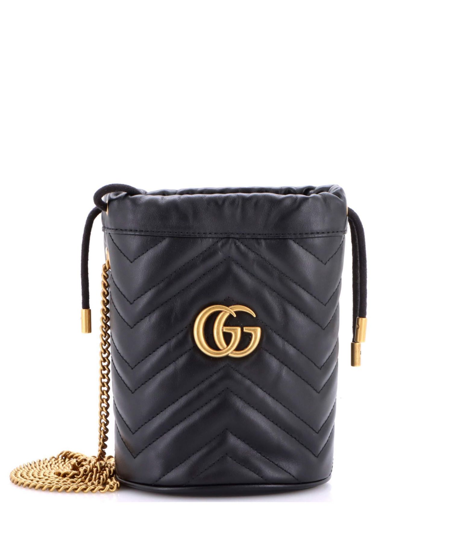 Mini GG Marmont Bucket Bag Matelasse Leather
