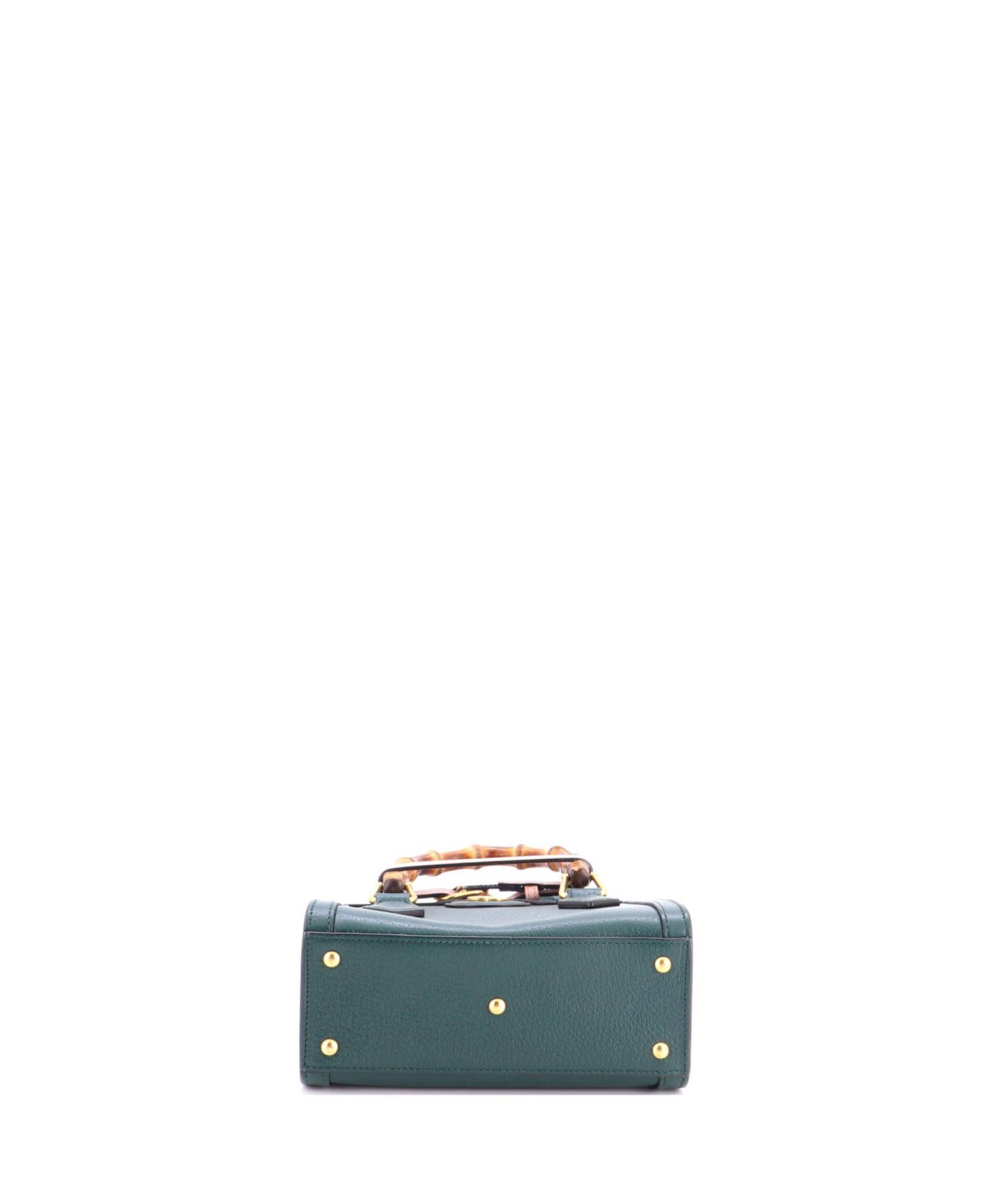 Mini Diana NM Bamboo Handle Tote Leather