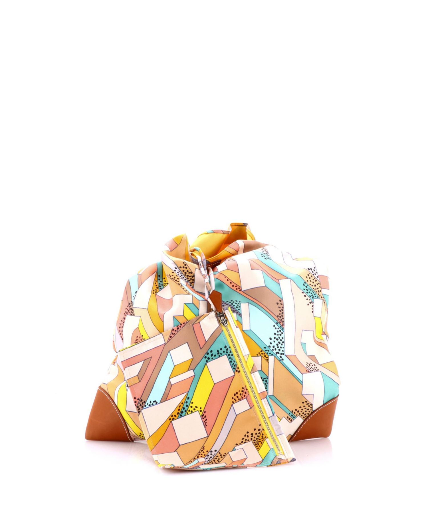 Pre-Owned Hermes PM Silky City Bag Printed Silk and Leather