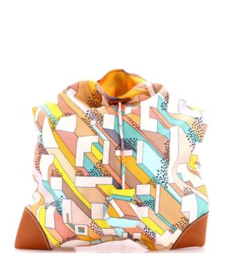 Pre-Owned Hermes PM Silky City Bag Printed Silk and Leather
