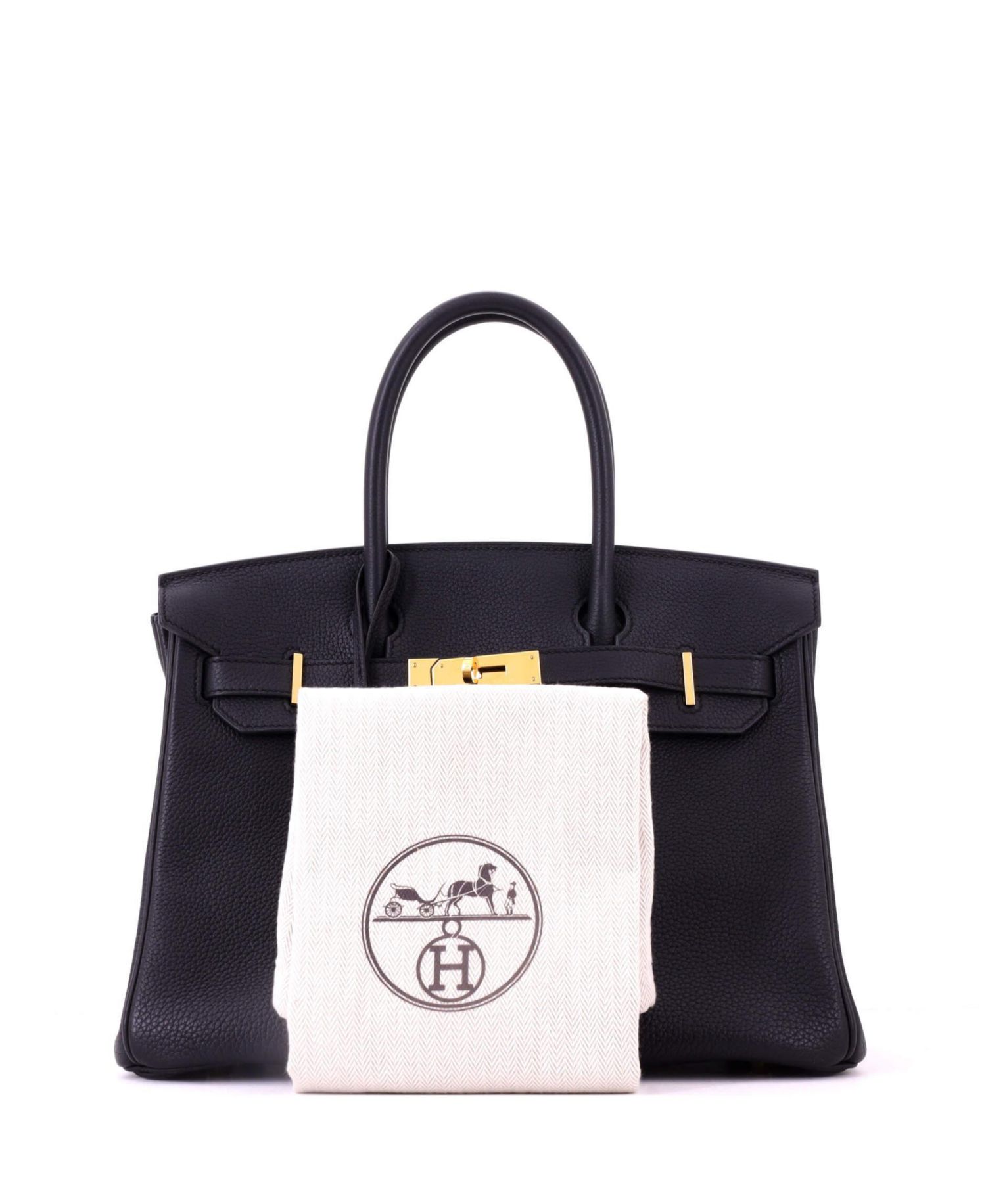Pre-Owned Hermes Birkin 30 Handbag Black Togo with Gold Hardware