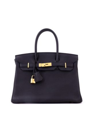 Pre-Owned Hermes Birkin 30 Handbag Black Togo with Gold Hardware