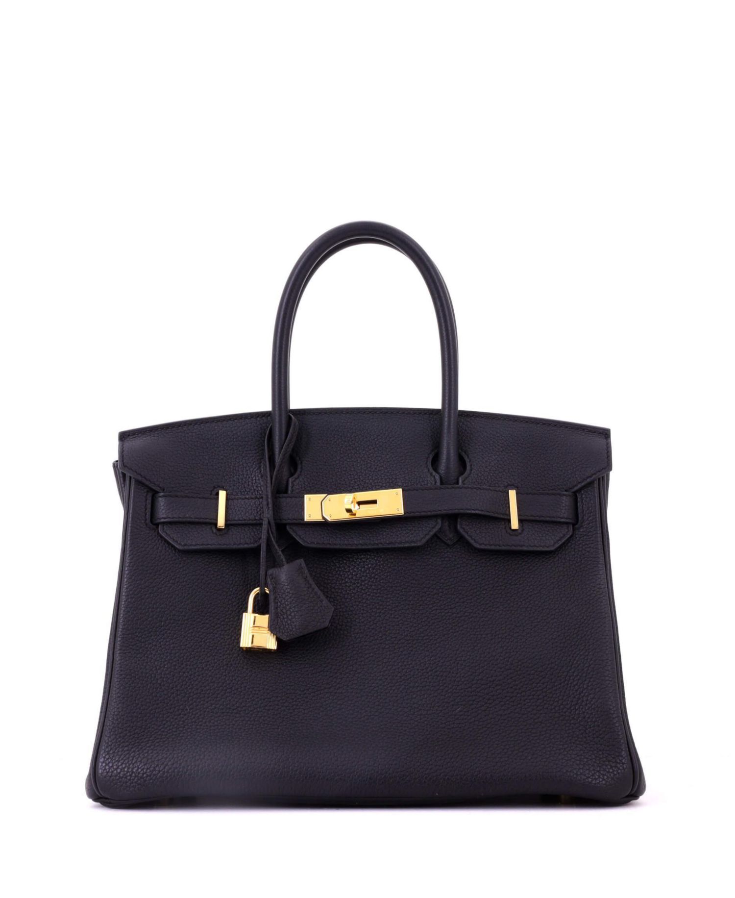 Pre-Owned Hermes Birkin 30 Handbag Black Togo with Gold Hardware