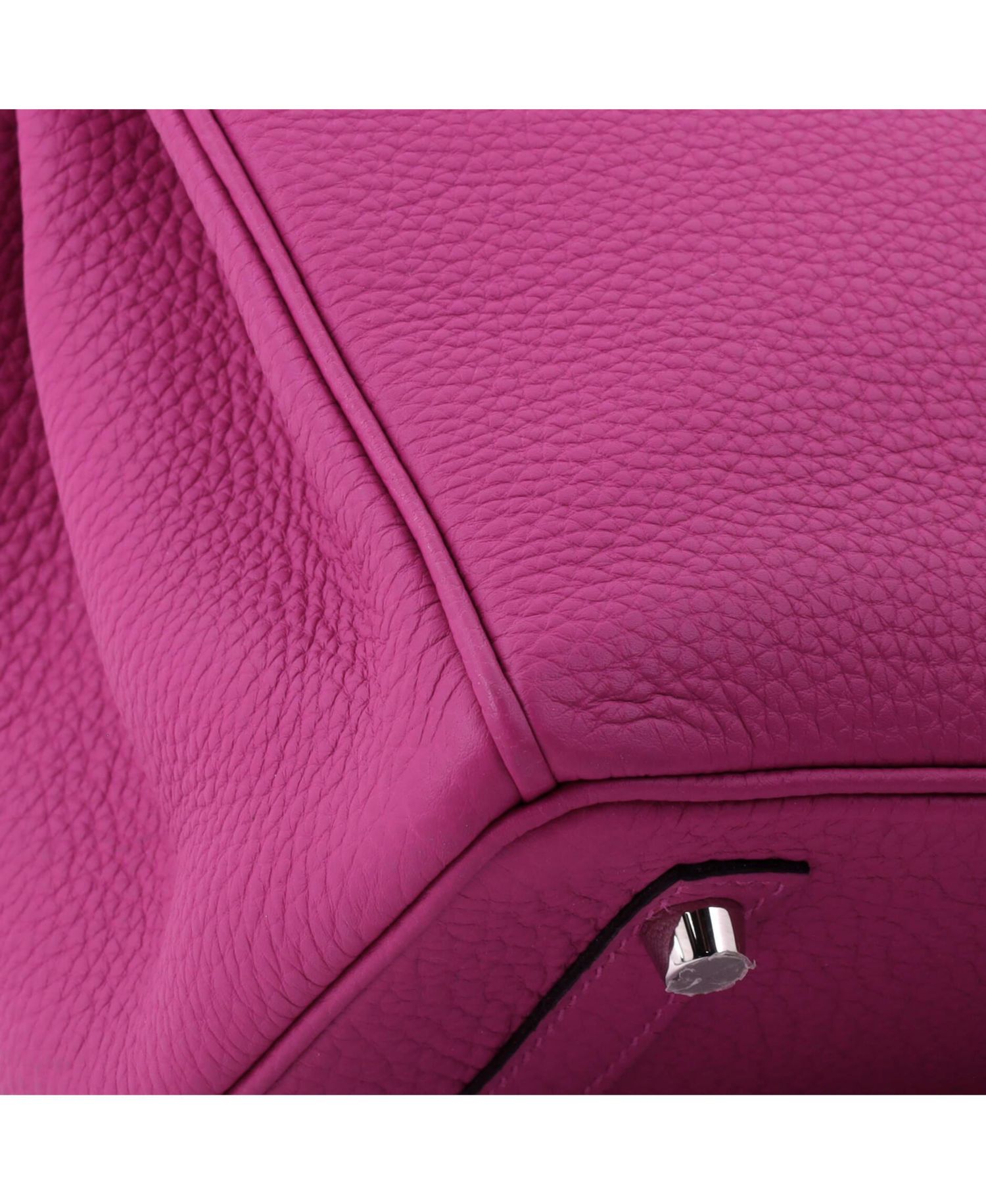 Pre-Owned Hermes Birkin 30 Handbag Pink Togo with Palladium Hardware