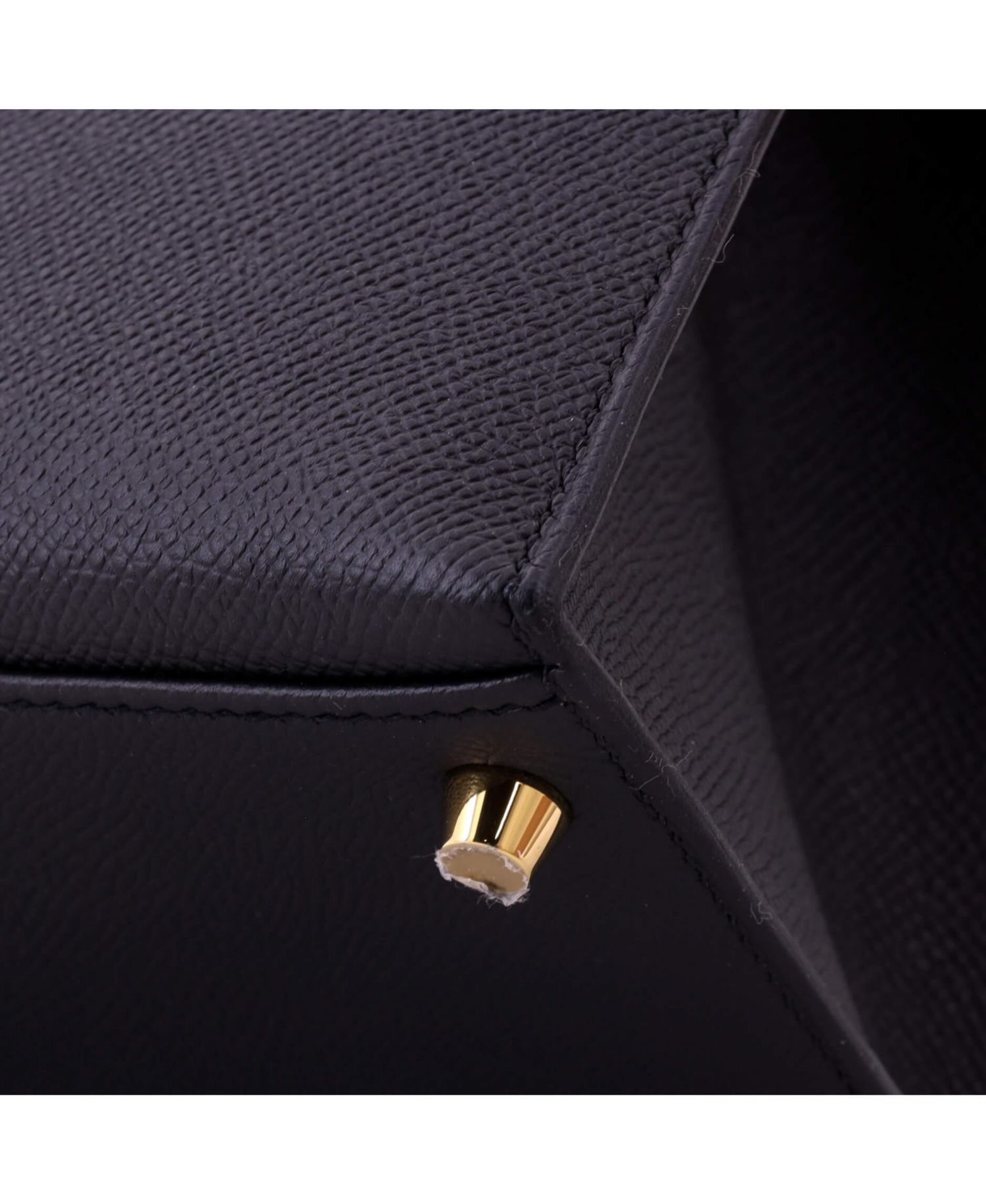 Pre-Owned Hermes Kelly 28 Handbag Black Epsom with Gold Hardware