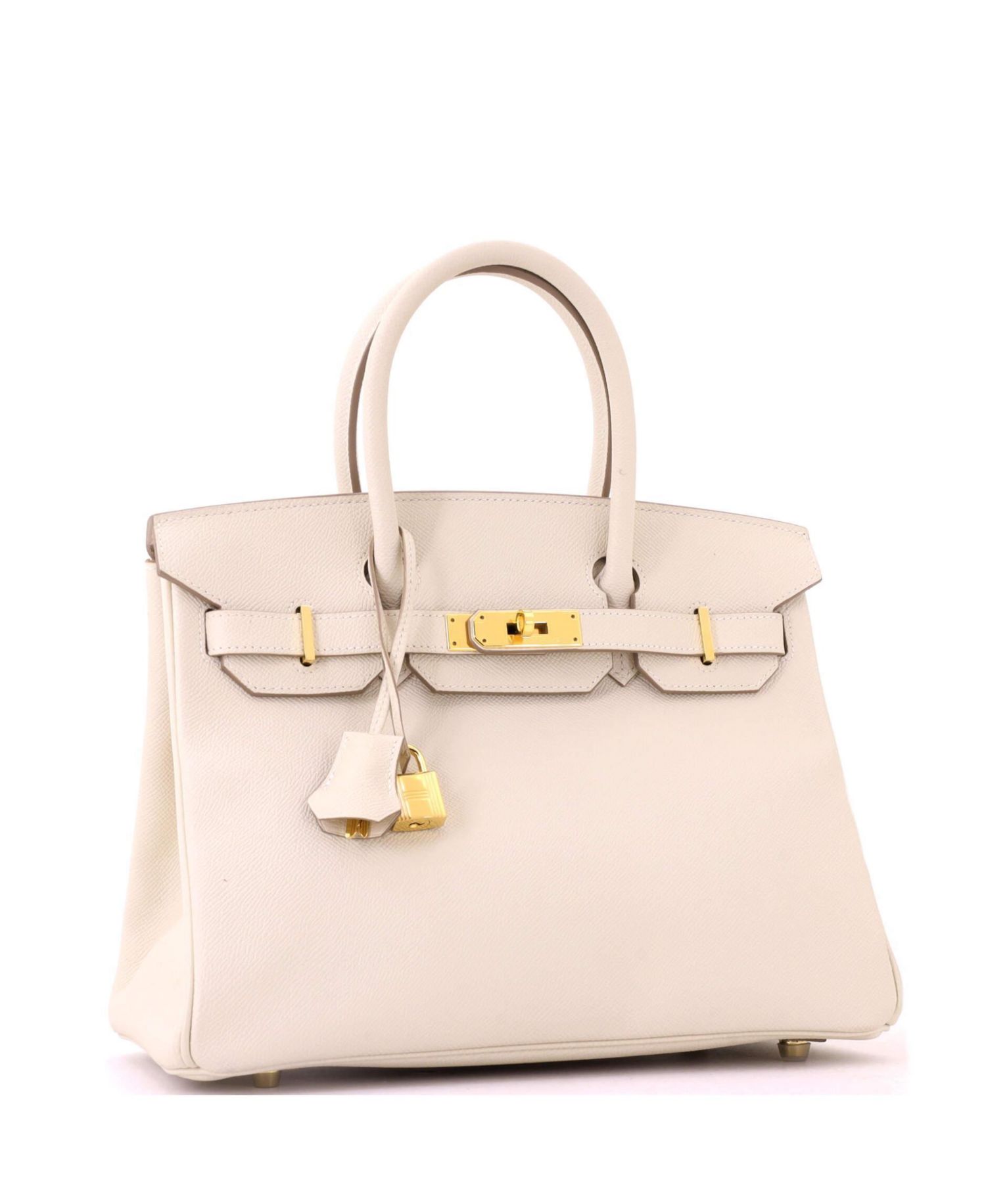 Pre-Owned Hermes Birkin 30 Handbag Light Epsom with Gold Hardware