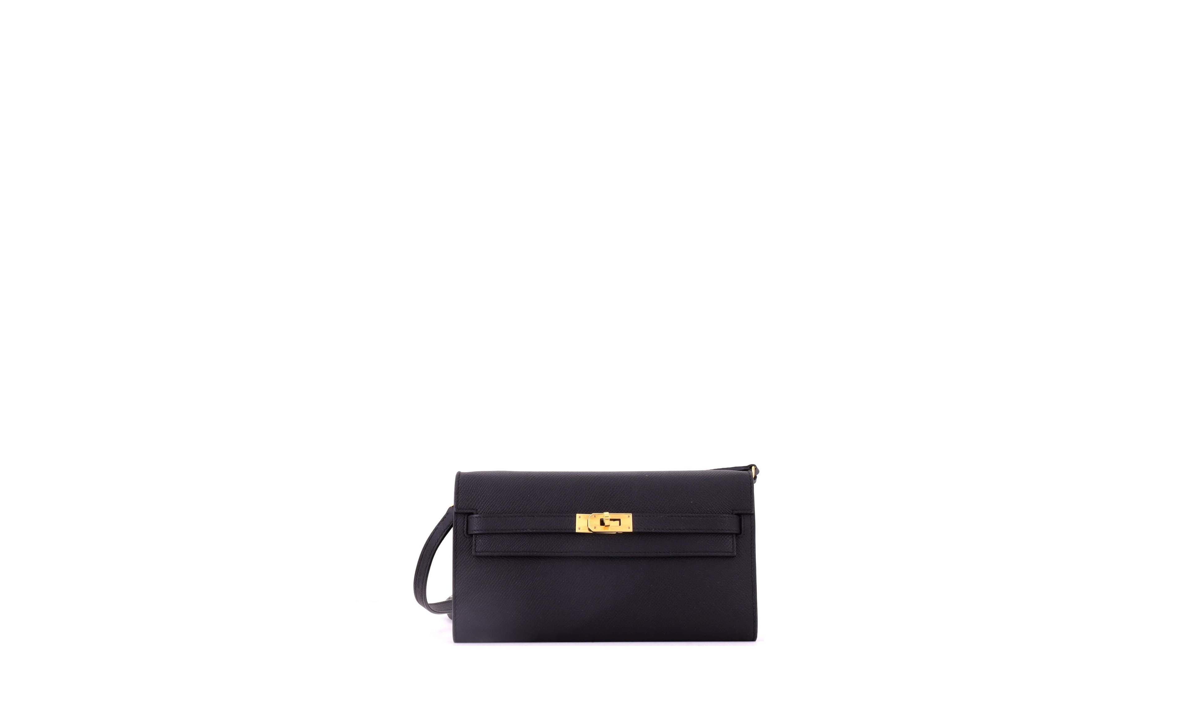Pre-Owned HERMES Kelly To Go Mini Epsom Leather Wallet on Chain