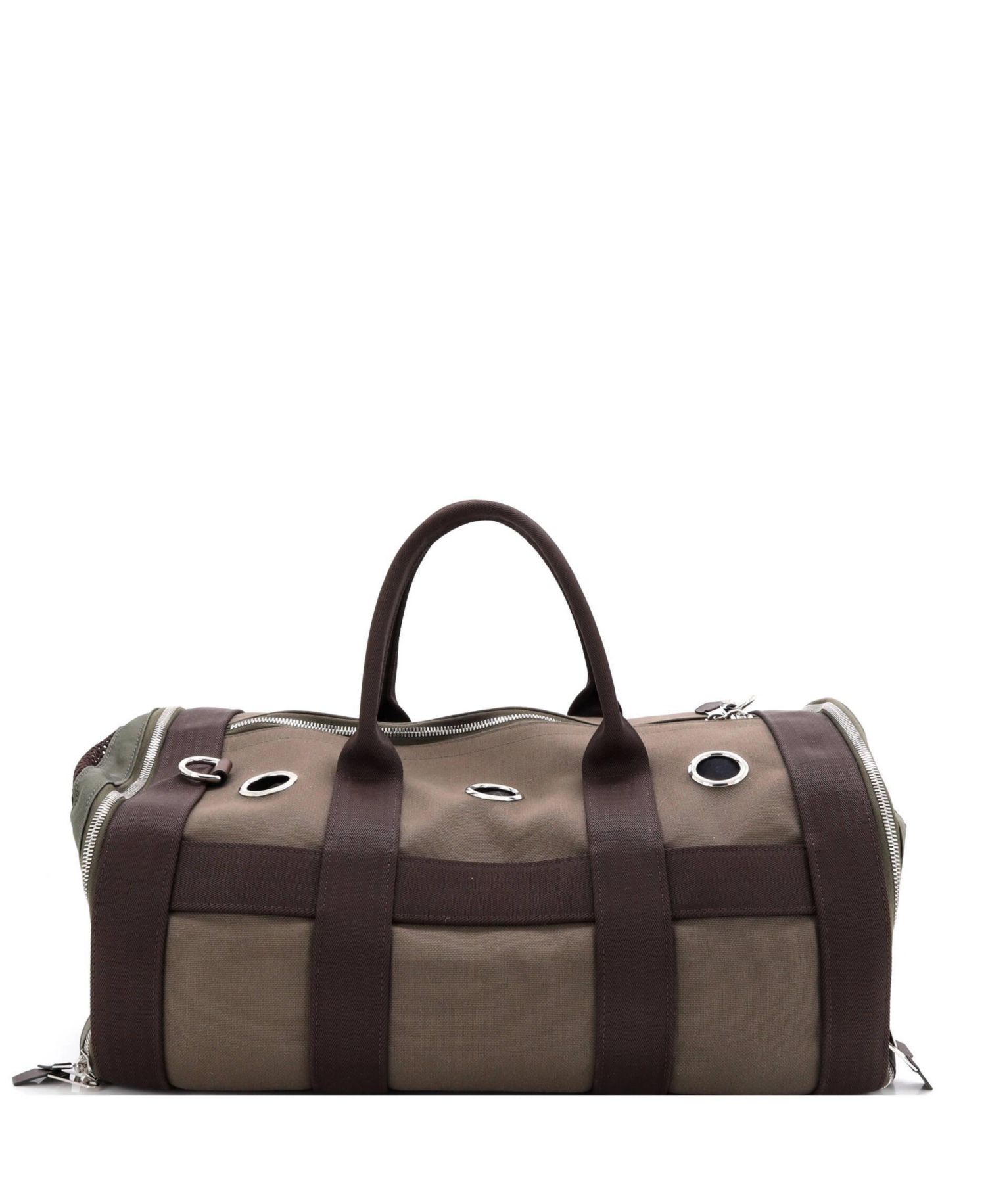 Pre-Owned Hermes Carrying Dog Bag Canvas