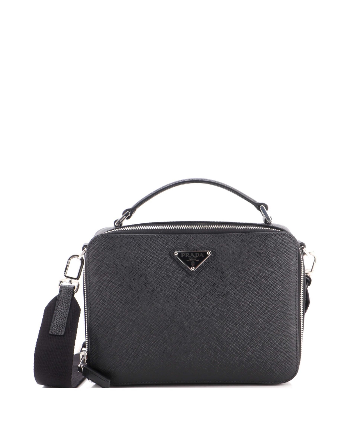 Pre-Owned Prada Brique Small Saffiano Leather Crossbody Bag