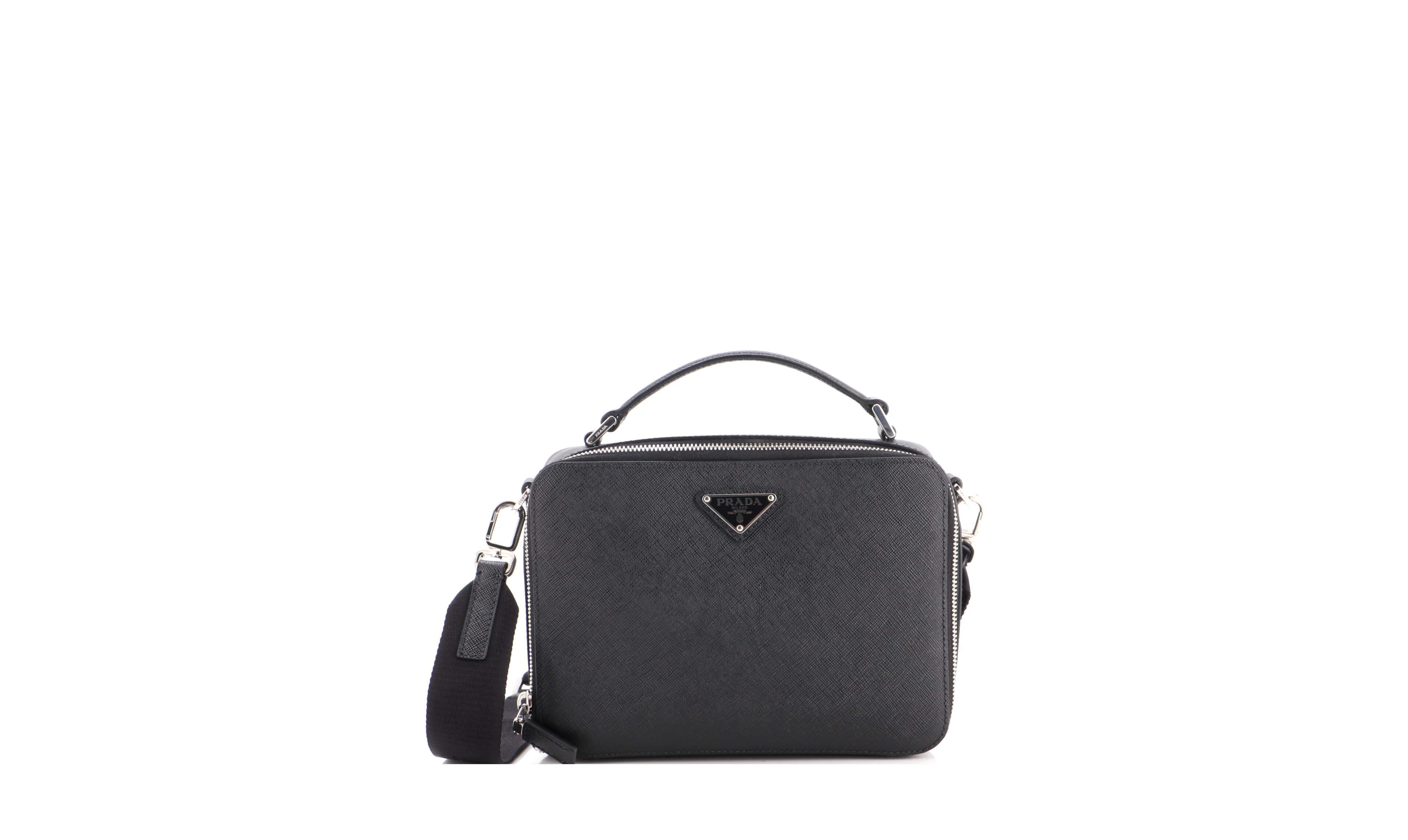 Pre-Owned Prada Brique Small Saffiano Leather Crossbody Bag