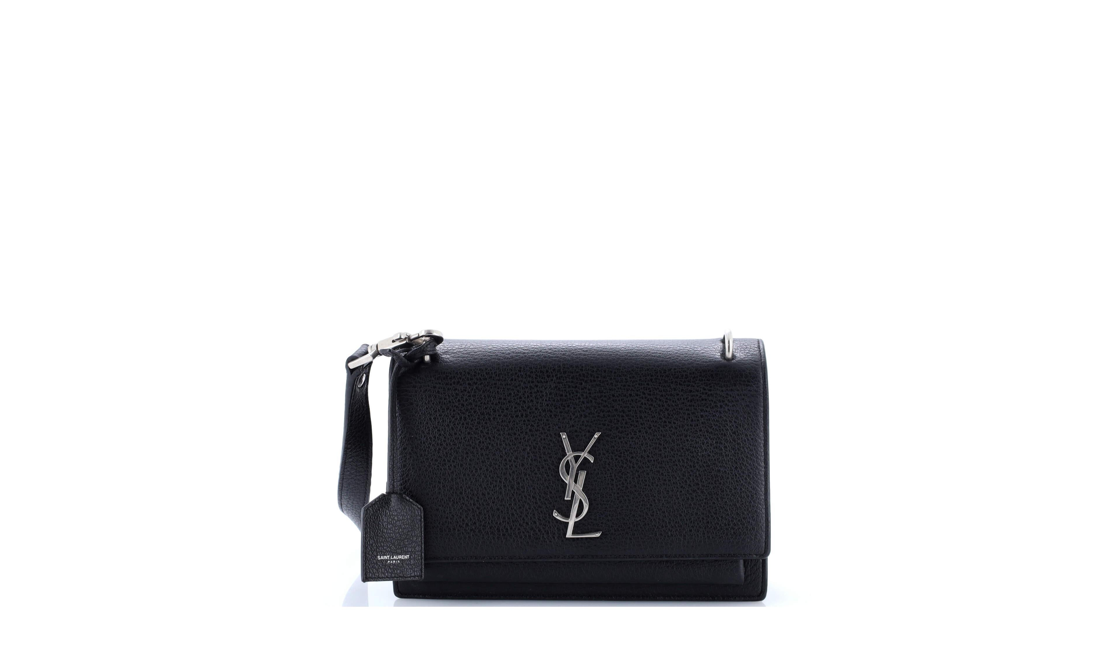 Pre-Owned Saint Laurent Medium Sunset Satchel Leather
