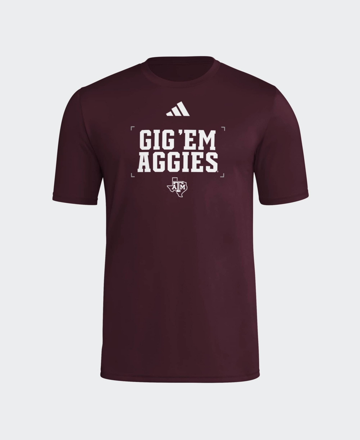 adidas Men's Texas A&M Aggies Football Pre-Game T-Shirt - Maroon