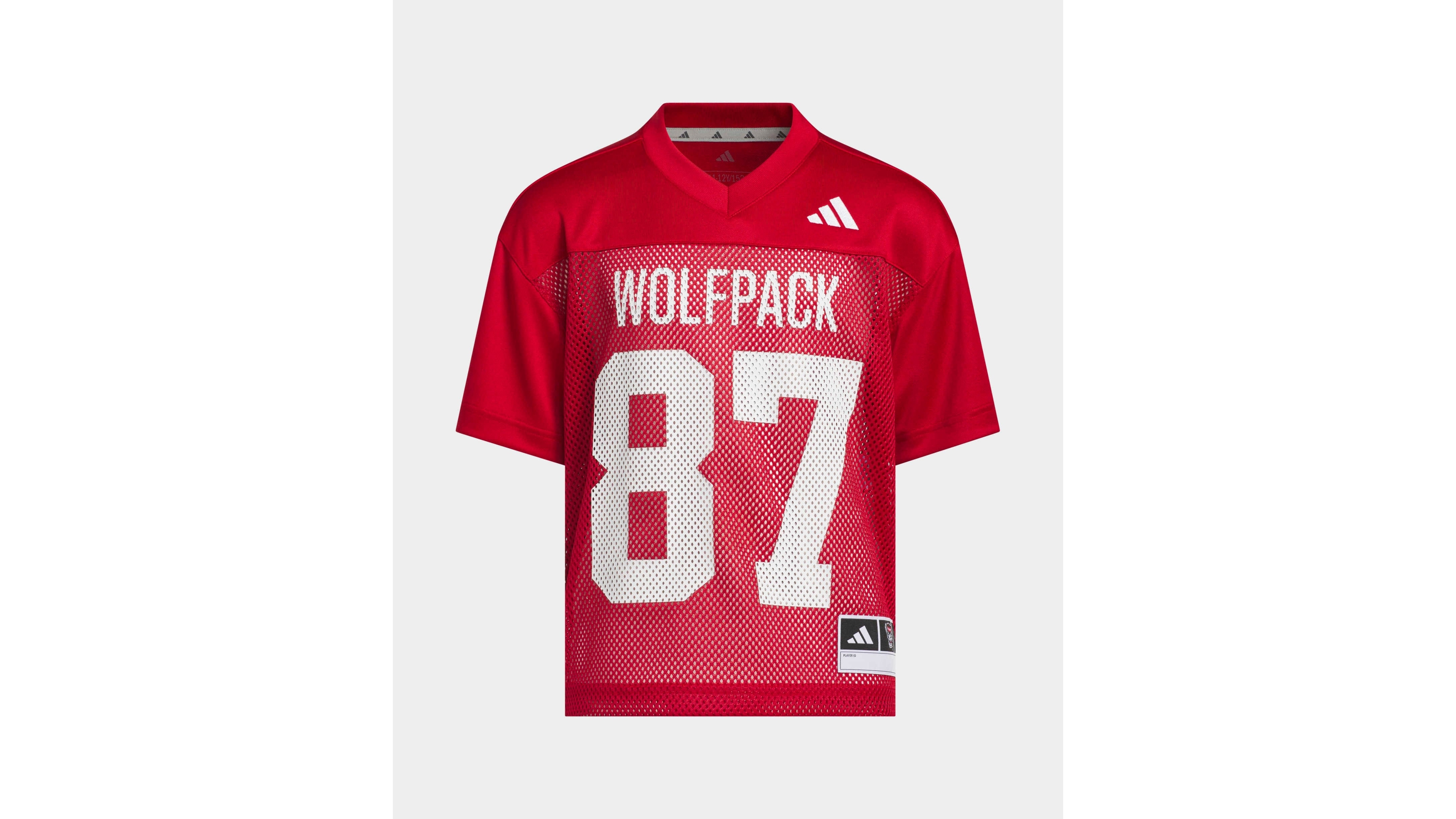 adidas Boys' and Girls' Nc State Wolfpack Mesh V-Neck Jersey