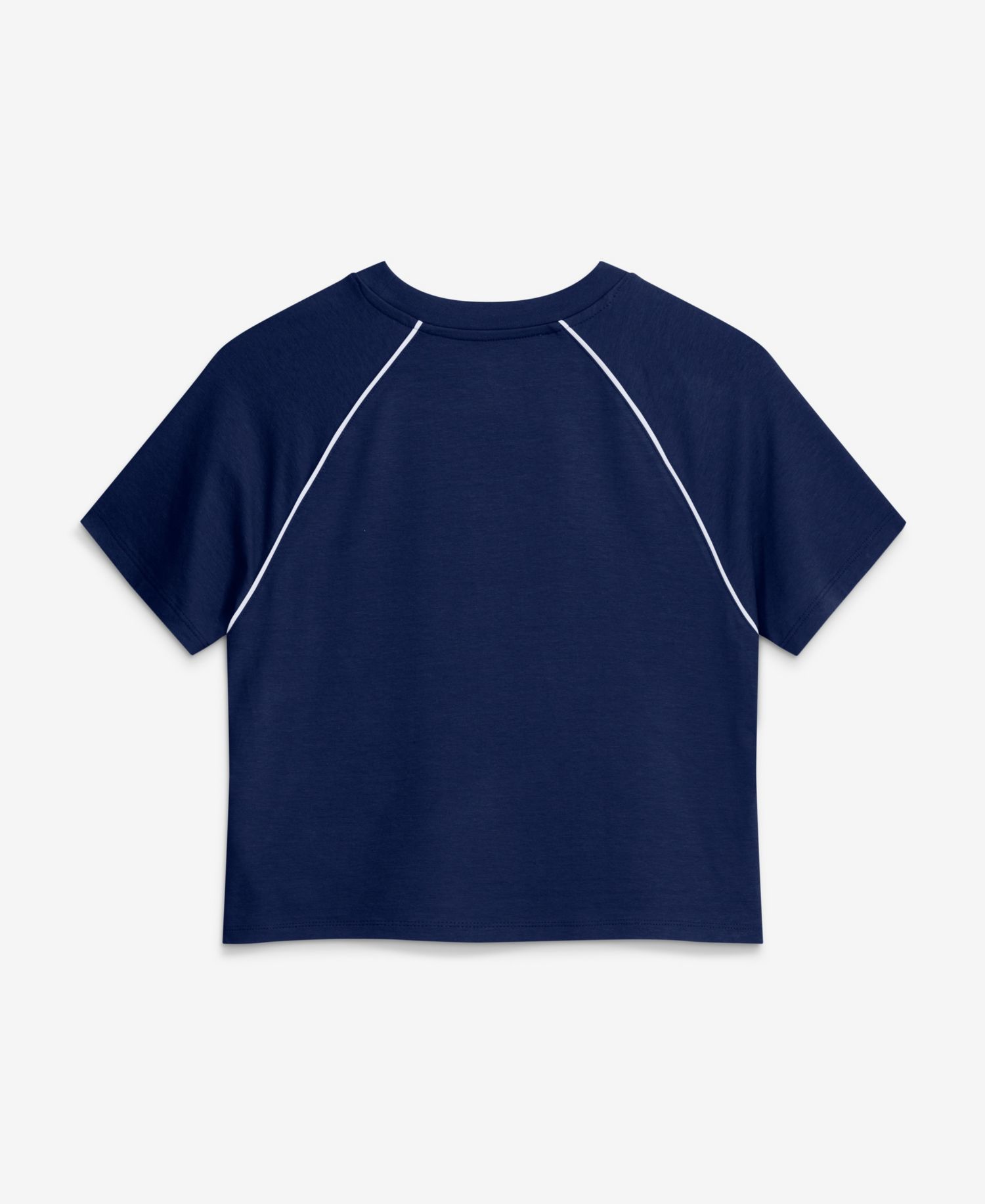 Women's Navy Dallas Cowboys Offensive Scheme Raglan Tri-Blend Cropped Top