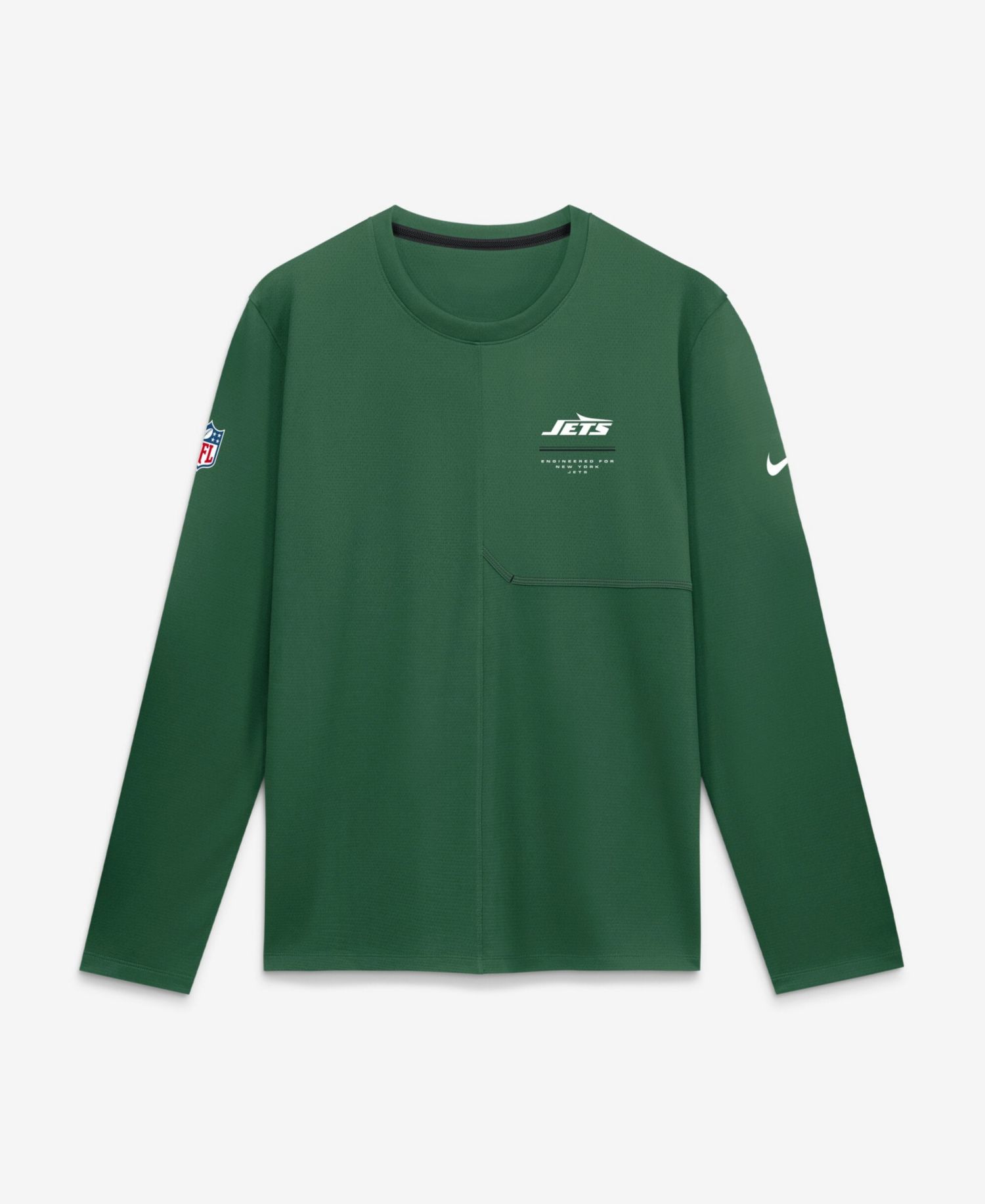 Men's Green New York Jets Sideline Coaches UV Dri-FIT Long Sleeve Shirt