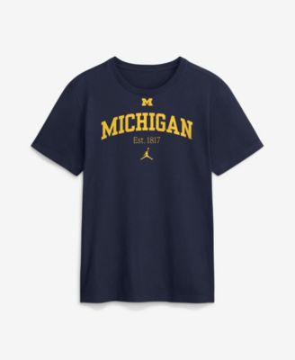 Men's Navy Michigan Wolverines Academic Arch T-Shirt