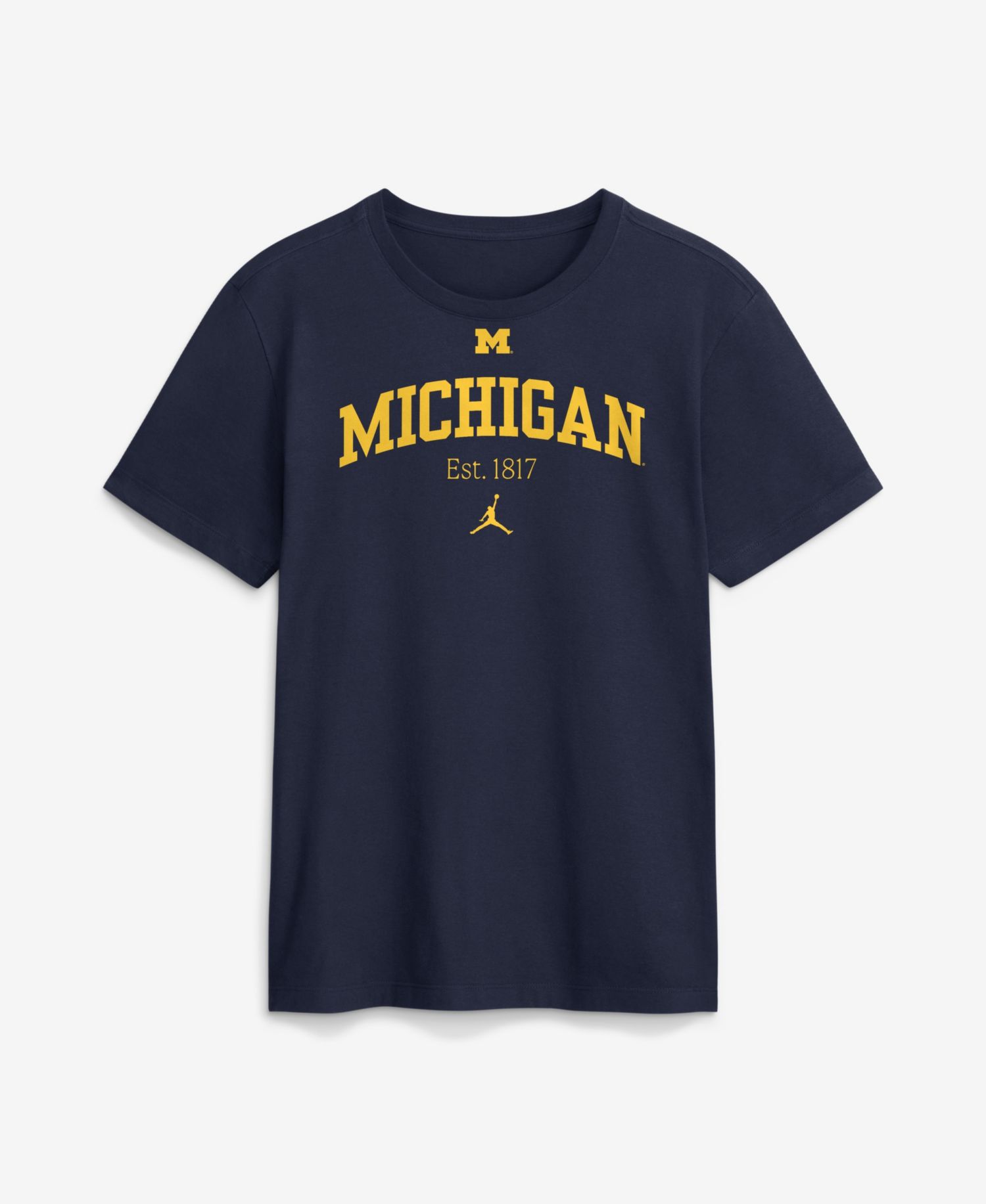 Men's Navy Michigan Wolverines Academic Arch T-Shirt