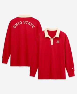 Women's Ohio State Buckeyes Essential Oversized Long-Sleeve Polo