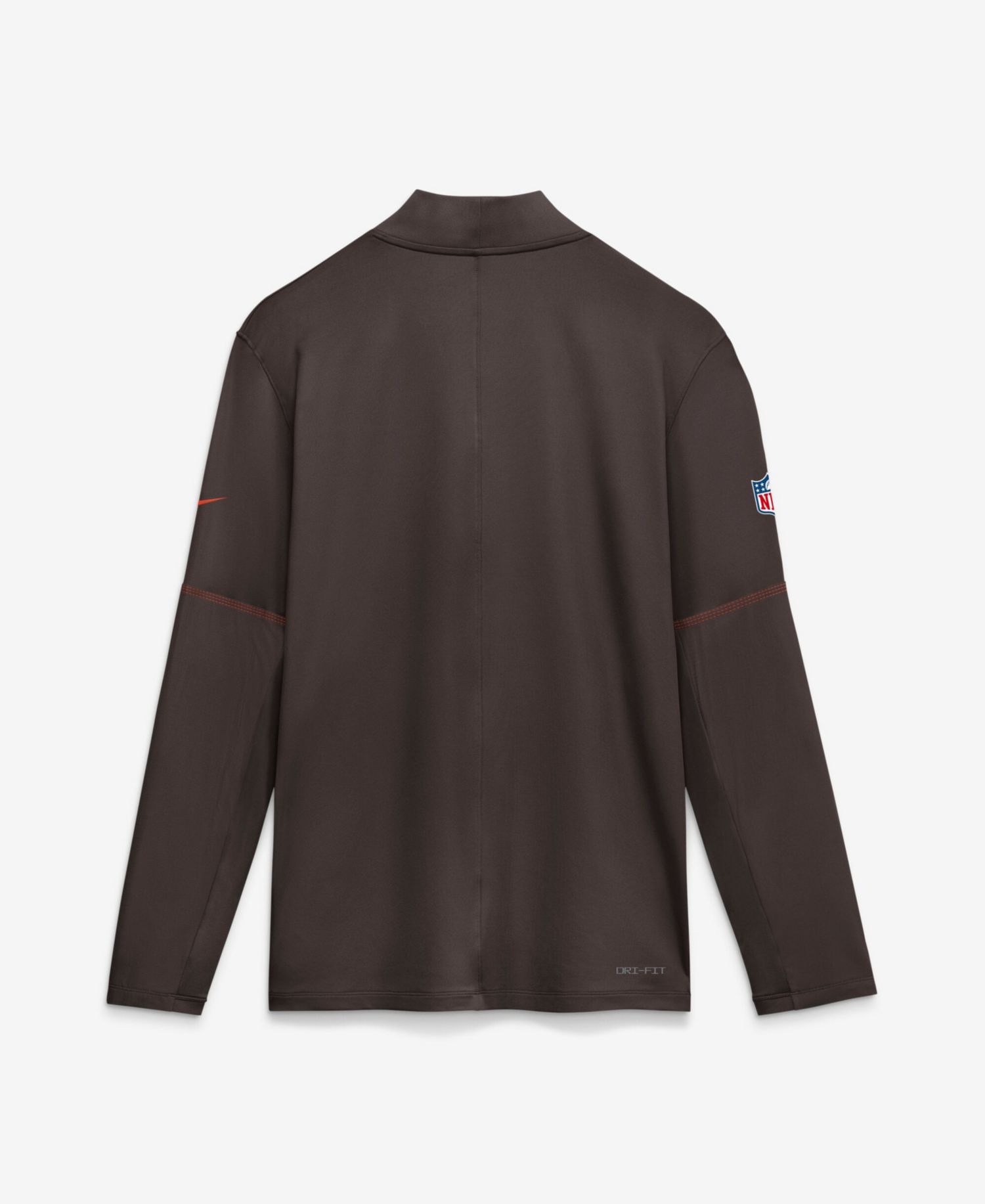 Men's Brown Cleveland Browns Sideline Logo Glory Midweight Dri-FIT Half-Zip Pullover