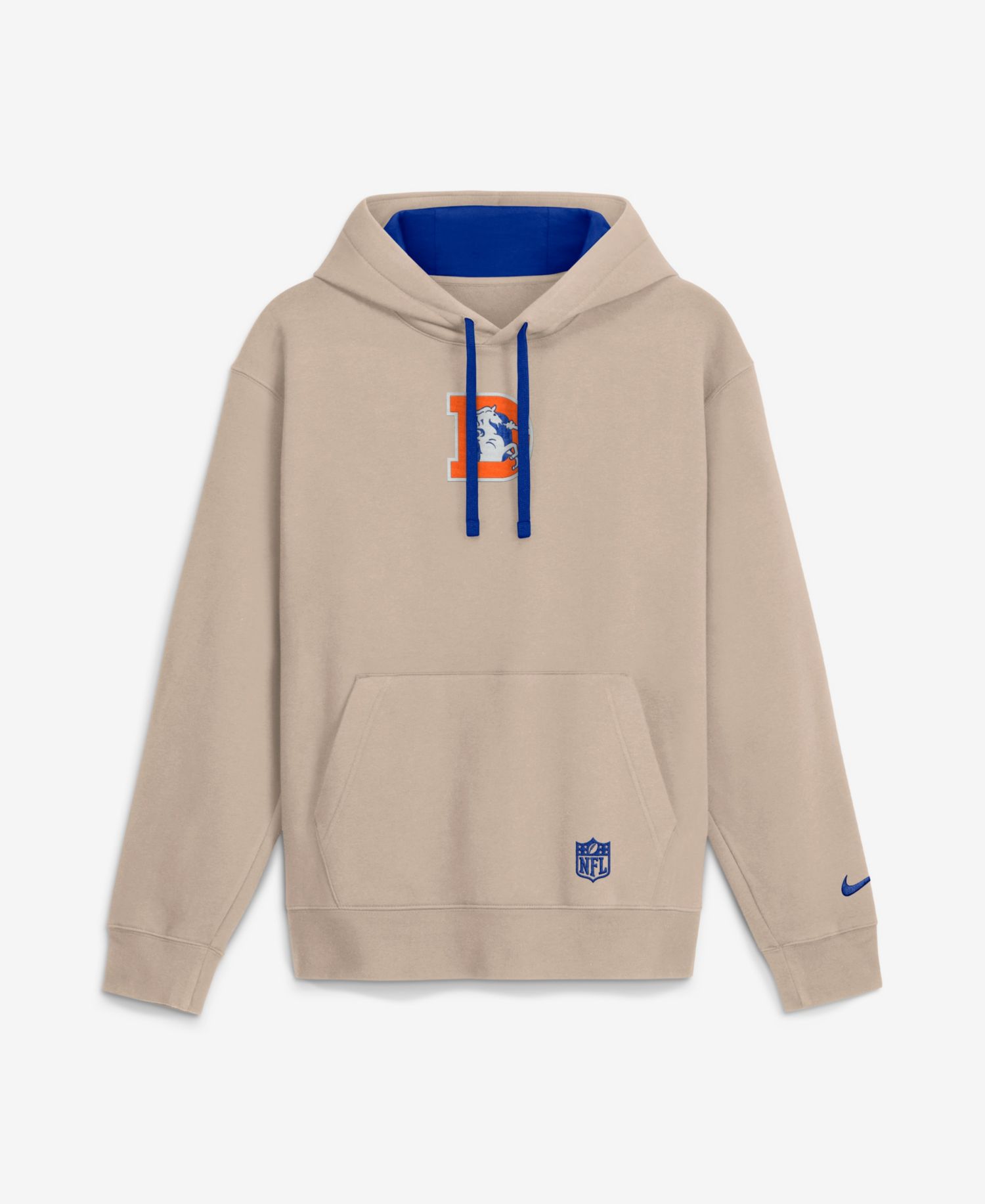 Men's Sand Denver Broncos Rewind Club Hoodie