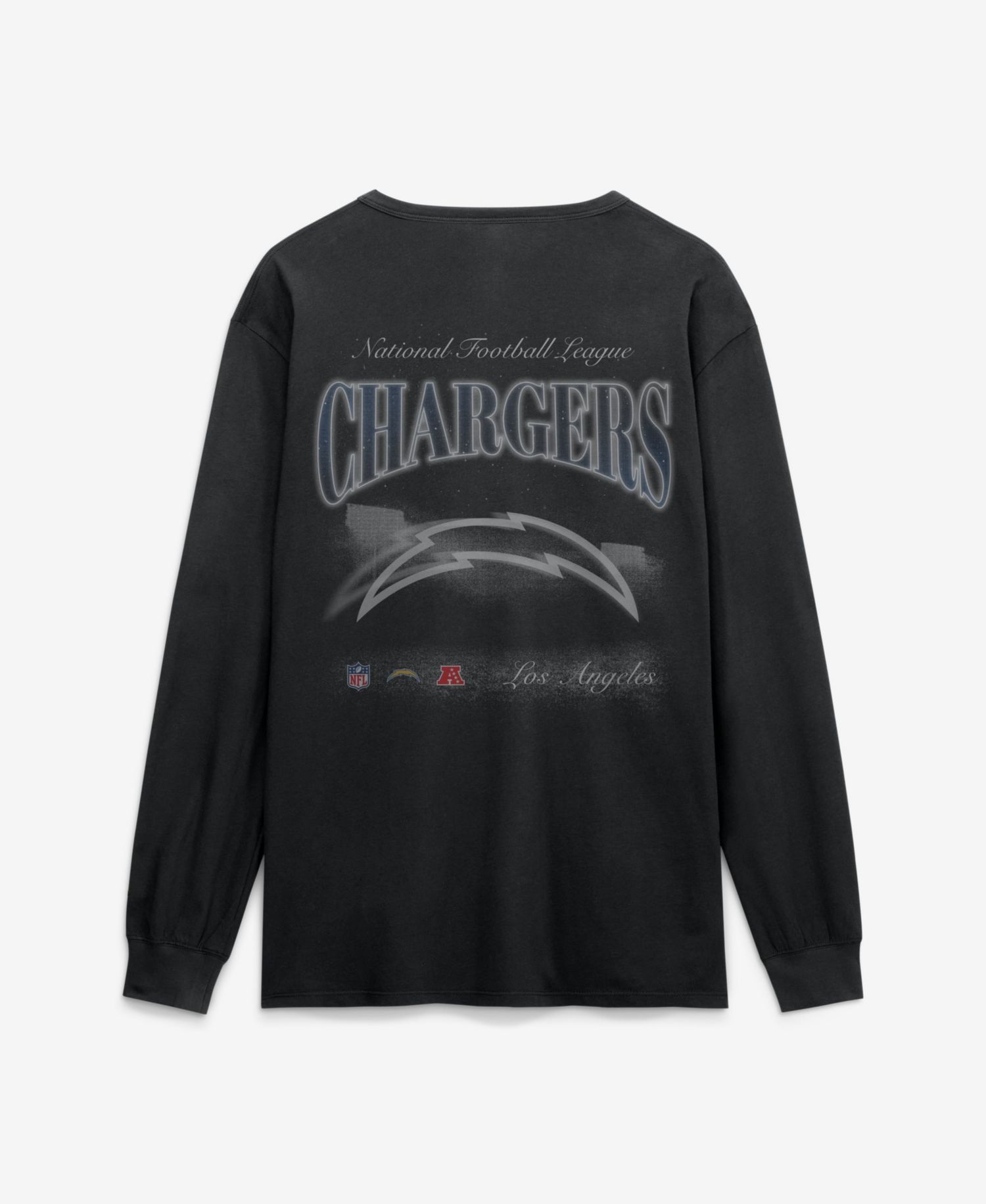 Men's Black Los Angeles Chargers Midnight Falls Long Sleeve T-Shirt