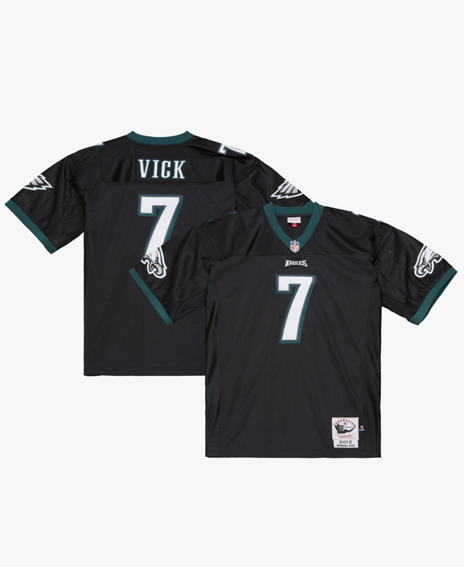 Men's Michael Vick Black Philadelphia Eagles 2012 Authentic Throwback Jersey