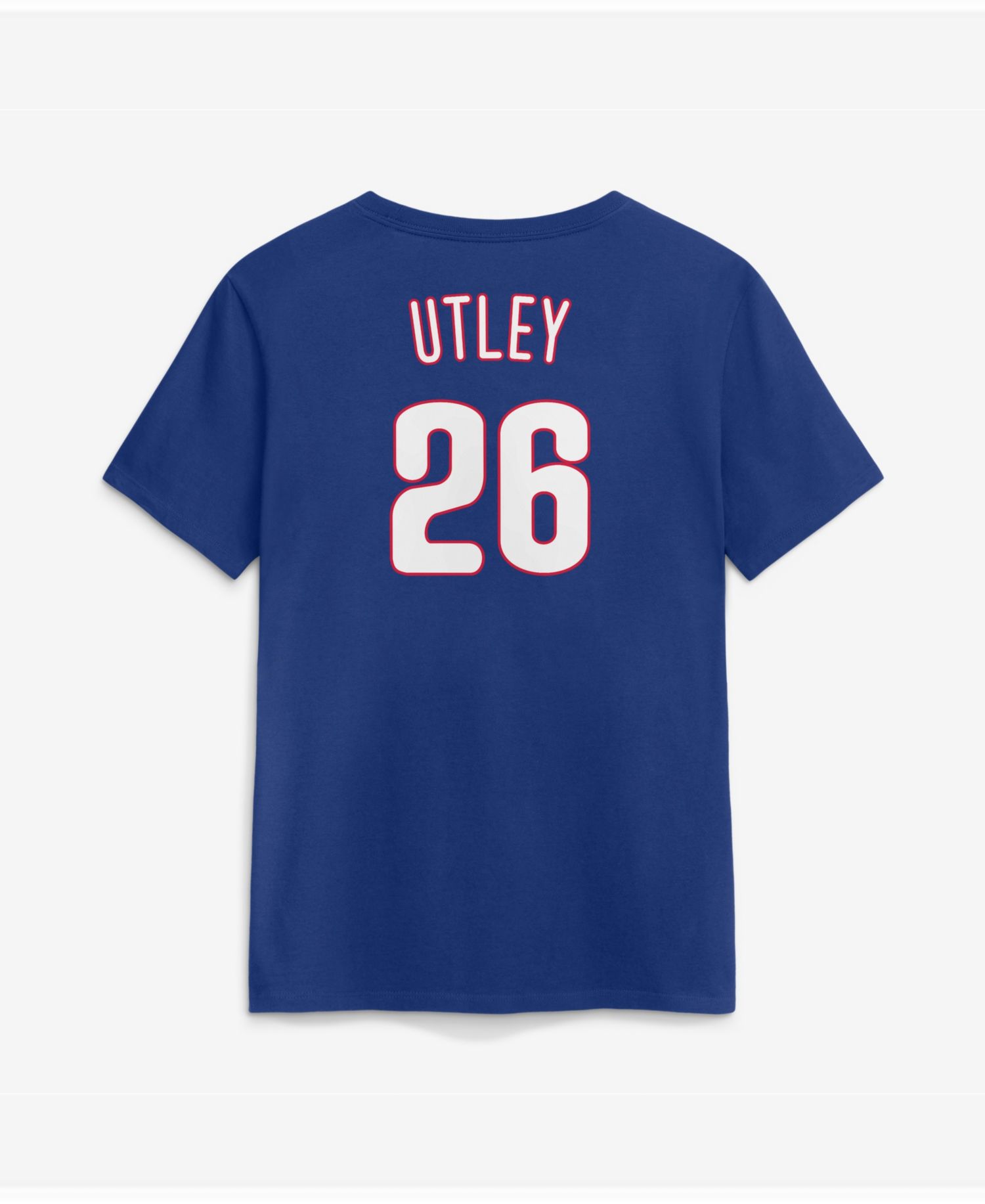 Women's Chase Utley Royal Philadelphia Phillies Wall of Fame Name & Number T-Shirt