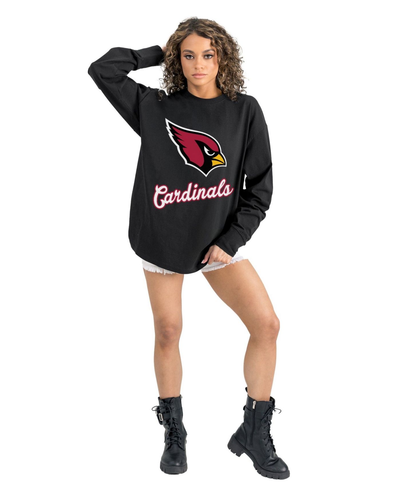 Женская футболка Gameday Couture Black Arizona Cardinals Oversized Long Sleeve — фото 2