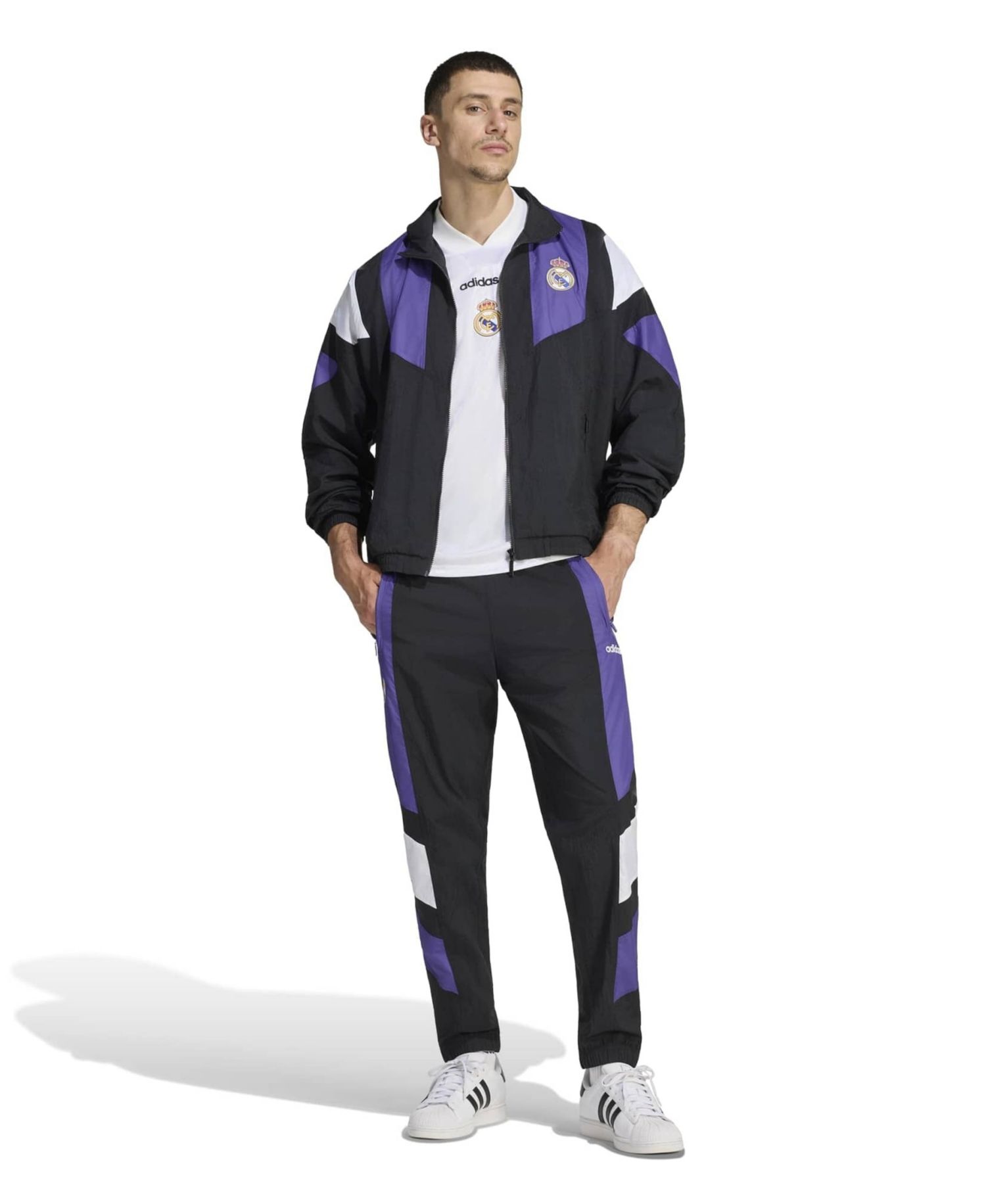 Men's Black Real Madrid EQT Full-Zip Track Jacket