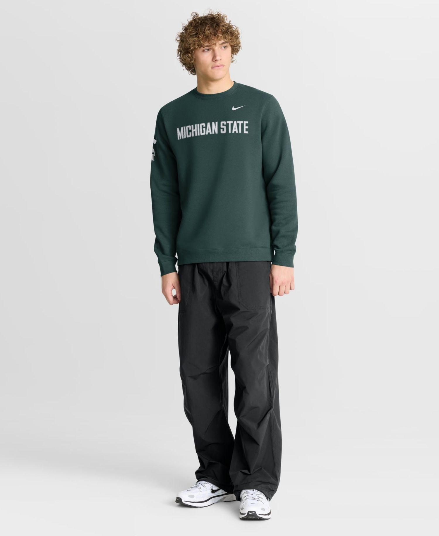 Men's Green Michigan State Spartans 2026 Sideline Club Sweatshirt