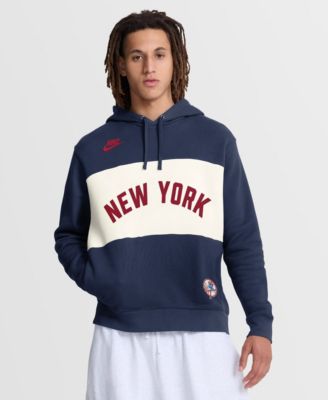 Nike - Men's Navy New York Yankees 1927 Cooperstown Collection Legacy Color-Block Hoodie Navy