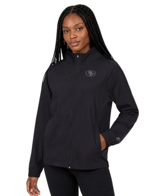 Women's Black San Francisco 49ers Athleisure Lightweight Full-Zip Raglan Jacket