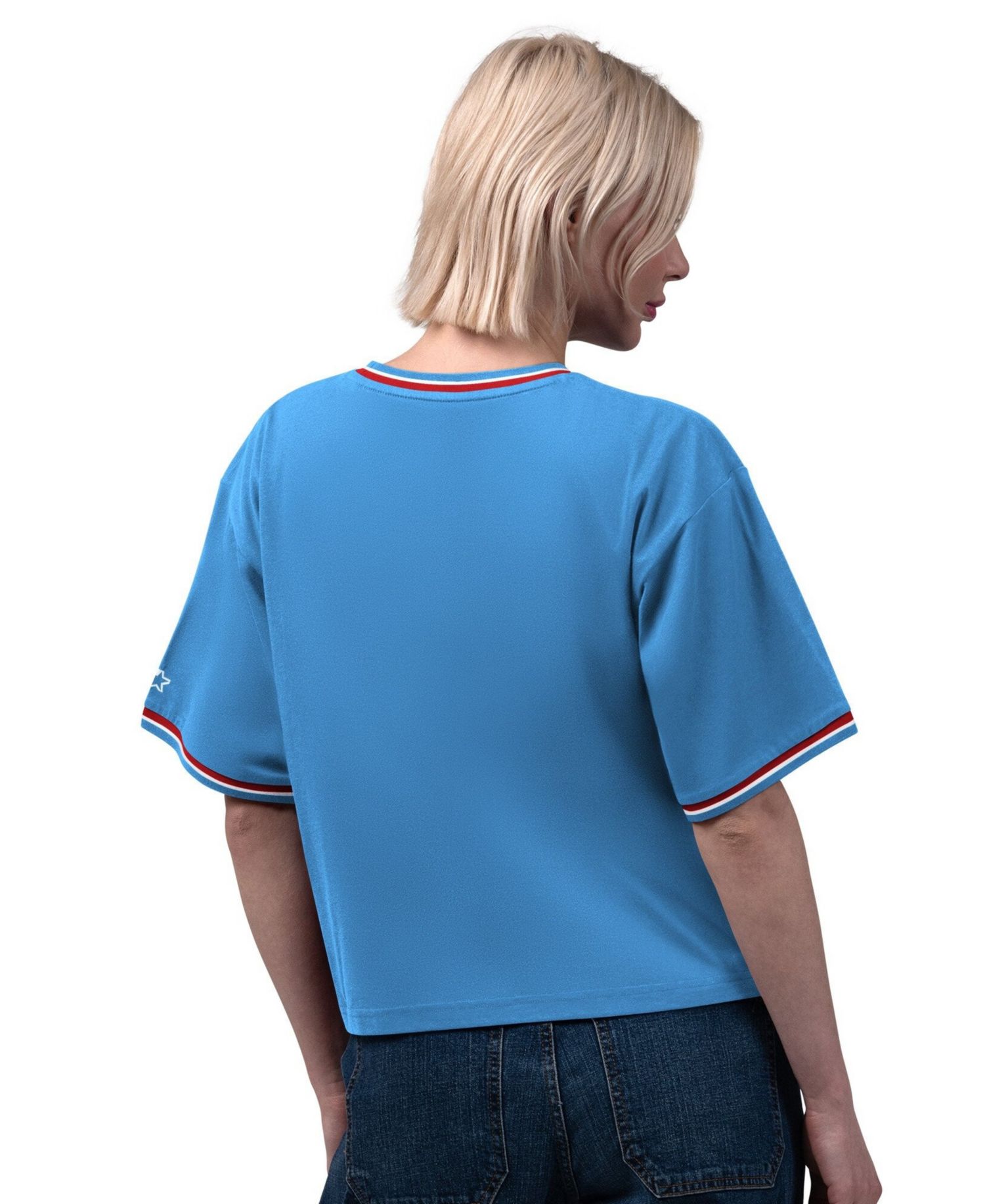 Women's Light Blue Tennessee Titans Ace Cropped T-Shirt