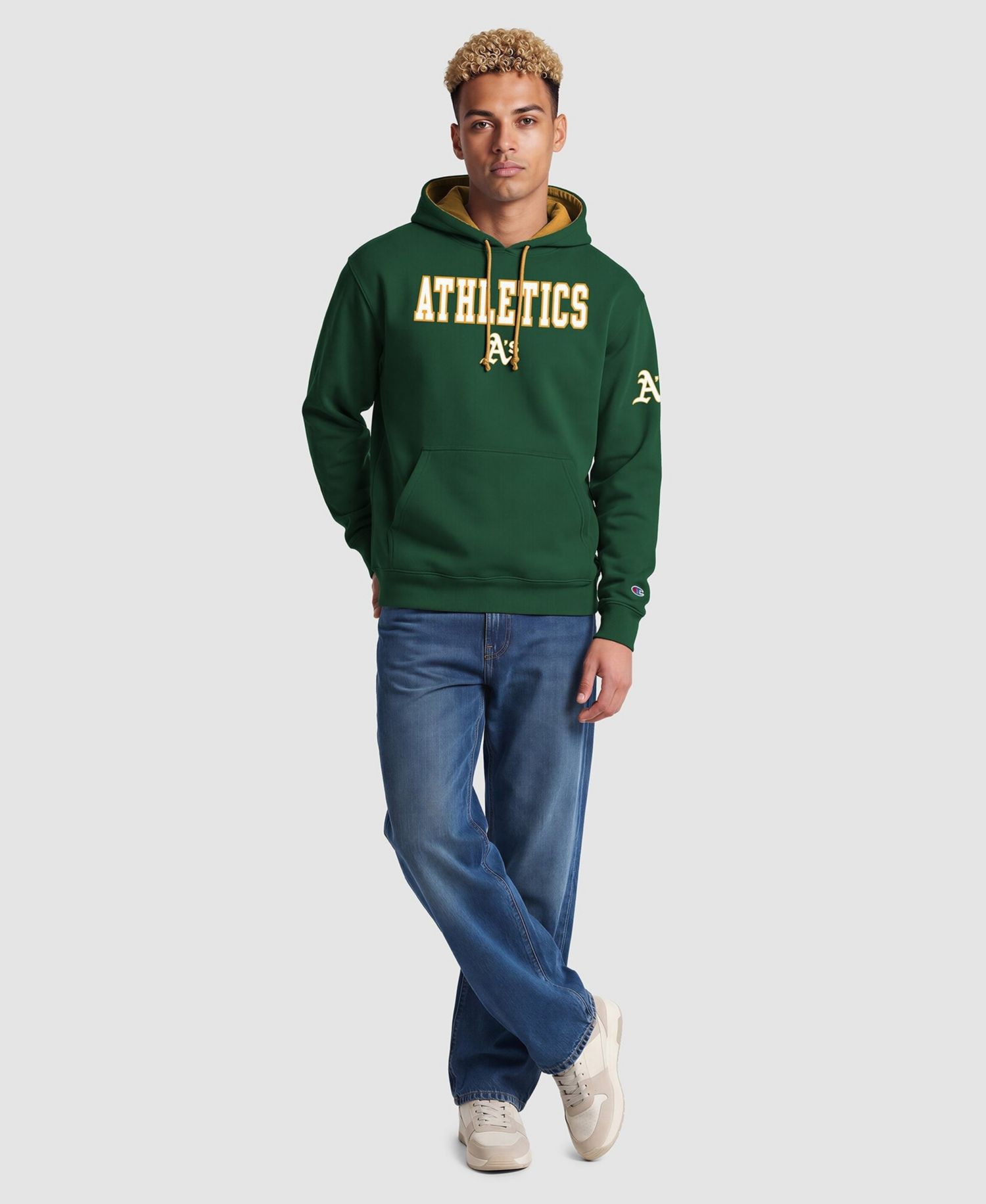 Men's Green Athletics Fleece Hoodie
