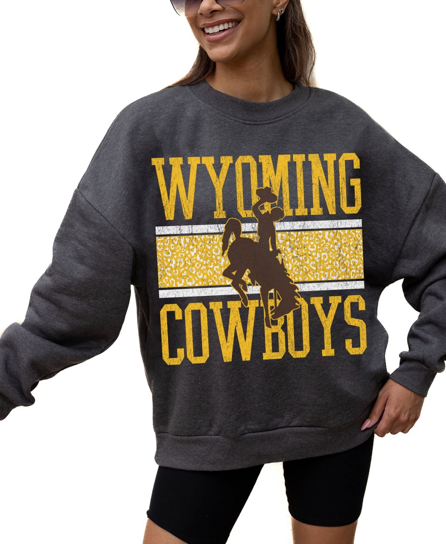 Женская толстовка Gameday Couture Charcoal Wyoming Cowboys Premium Fleece Pullover — фото 2