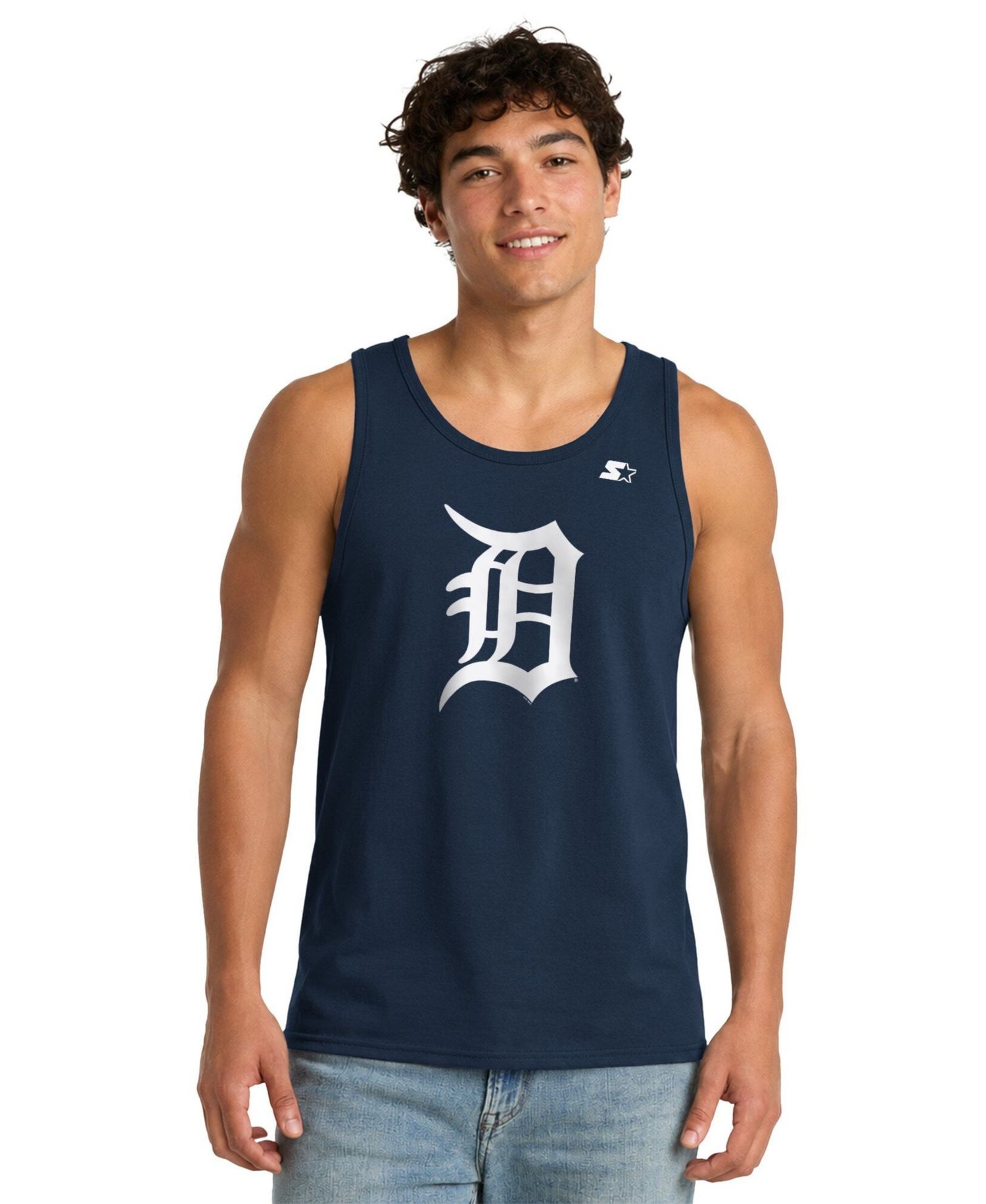 Men's Navy Detroit Tigers Tank Top