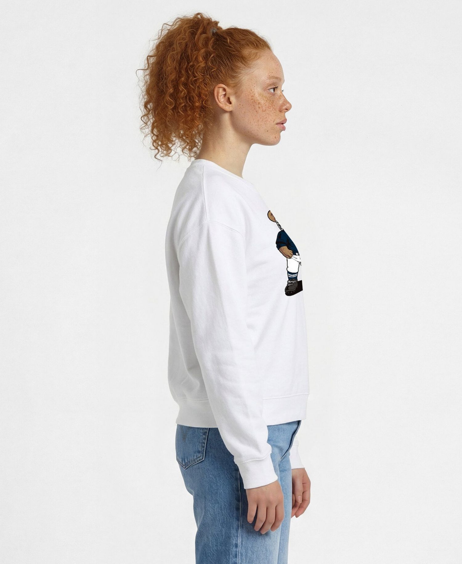 Women's White Penn State Nittany Lions Teddy Bear Sweatshirt