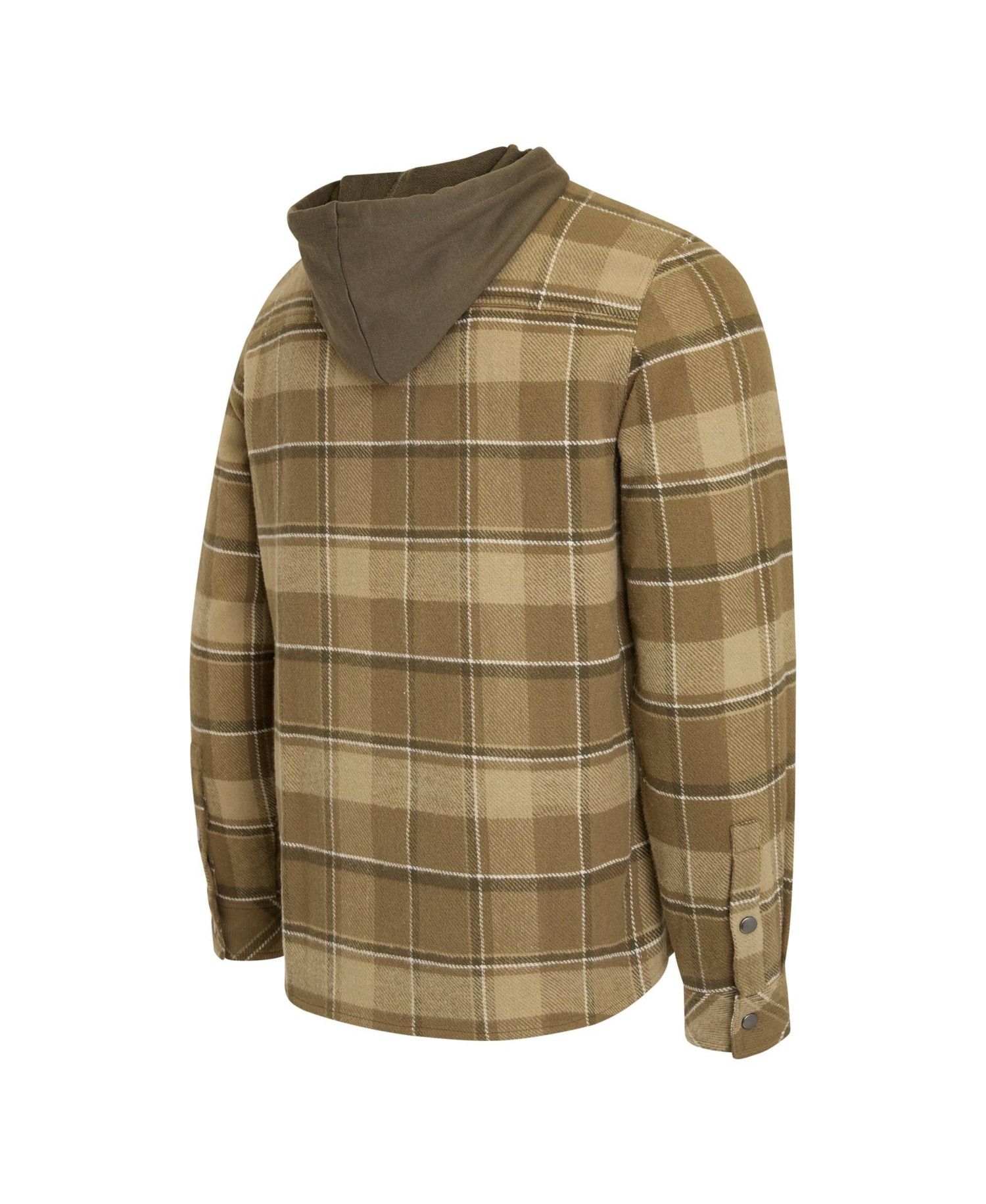 Men's Brown/Olive San Francisco 49ers Woven Hooded Full-Snap Shacket