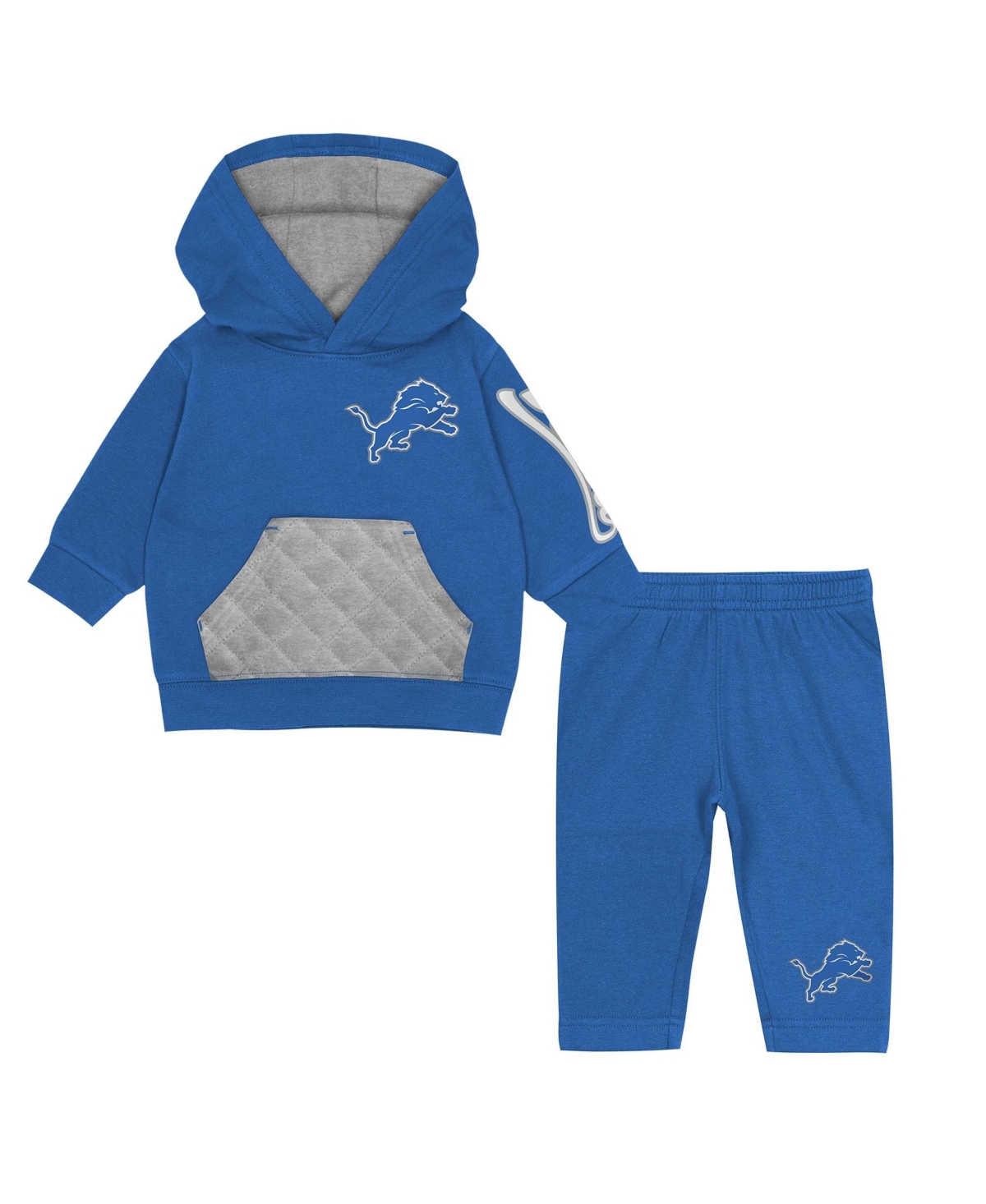 Outerstuff Babies' Boys' And Girls' 2t-5t Drive Stopper Fleece Pullover Hoodie And Pants, 2-piece Set In Blue