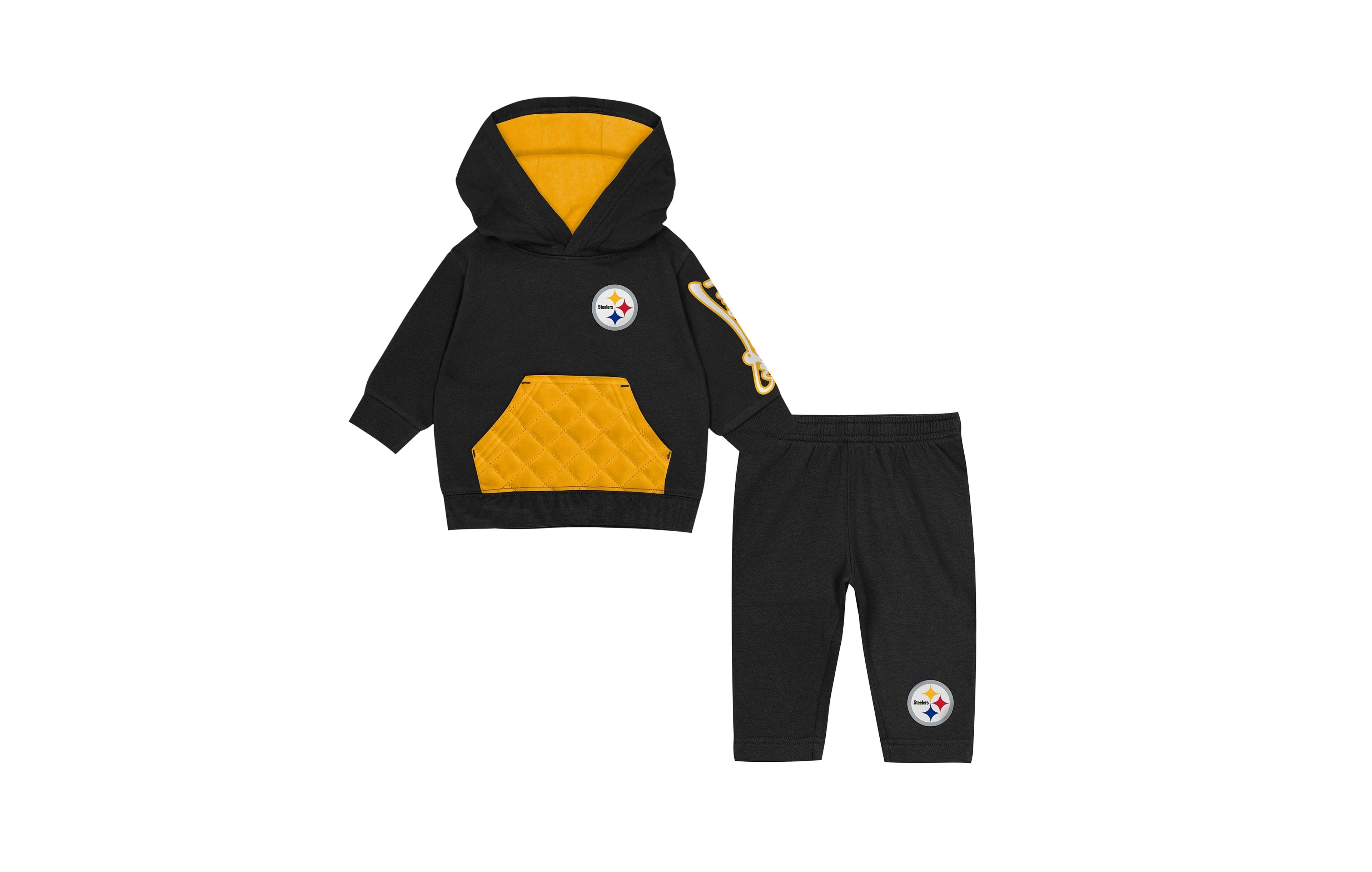 Outerstuff Boys' and Girls' 2T-5T Drive Stopper Puff-Print Fleece Hoodie Pants, 2-Piece Set