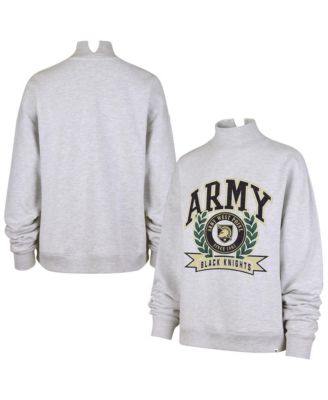 Women's '47  Gray Army Black Knights Laurel Arch Mock Neck Sweatshirt
